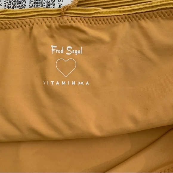 Vitamin A Fred SEGAL golden yellow high waisted bikini bathing suit bottom. - Picture 7 of 9